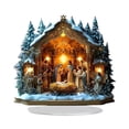 thumbnail image 1 of Lighted Nativity Scene Figurine, Inspirational Jesus Gift Collection for Home Decor Artwork Housewarming Gift,Easter Tabletop Centerpiece, 1 of 6