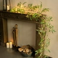 thumbnail image 1 of Lighted Olive Garland Battery Operated with Timer, 6.56Ft 96 LED Fairy Lights, Artificial Greenery Twig Vine for Christmas, Spring, Fireplace, Mantle & Indoor/Outdoor Decor, 1 of 7