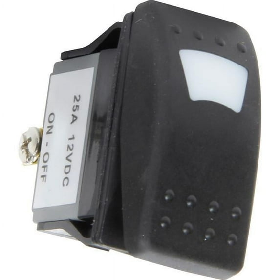 Lighted On & Off Rocker Switch - Green