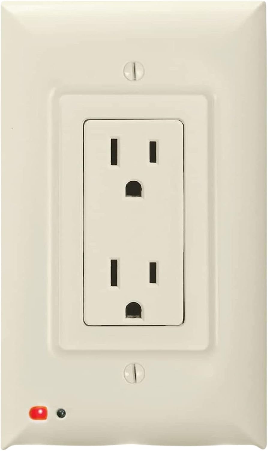 Lighted Outlet Cover Plate, Optional LED Night Light, Wall Outlet Cover