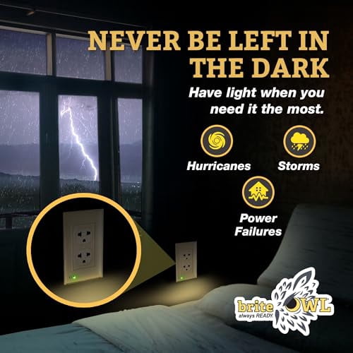 Lighted Outlet Cover Plate, Wall Outlet Cover with Light for Power Outages During Ice Storm & Hurricanes, Disaster Preparedness Items, 1-Pack Cream Duplex Plug Covers for Electrica