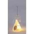 thumbnail image 1 of Lighted PINECONE ANGEL Glass LED Christmas Ornament, by Special T Imports, 1 of 1