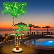 Lighted Palm Tree for Outside Patio Yard Party Pool 6FT-3-Tree-Solar