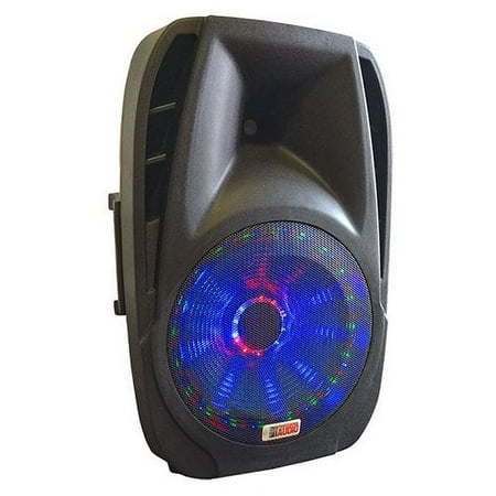 Lighted Powered 12" DJ Speaker - 600 Watts - Bluetooth, MP3, USB, SD, FM Radio or plug in your laptop or iPhone