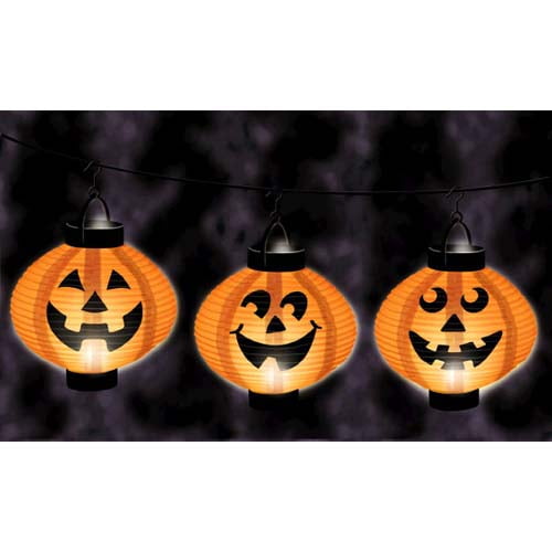 Amscan Halloween Jack-o'-Lantern Light Up Paper Lanterns (3ct)