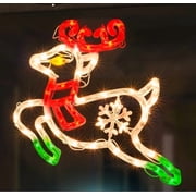 Lighted Reindeer Christmas Window Silhouette Decoration Christmas Lights for Christmas,Party,Home,Patio Lawn,Garden