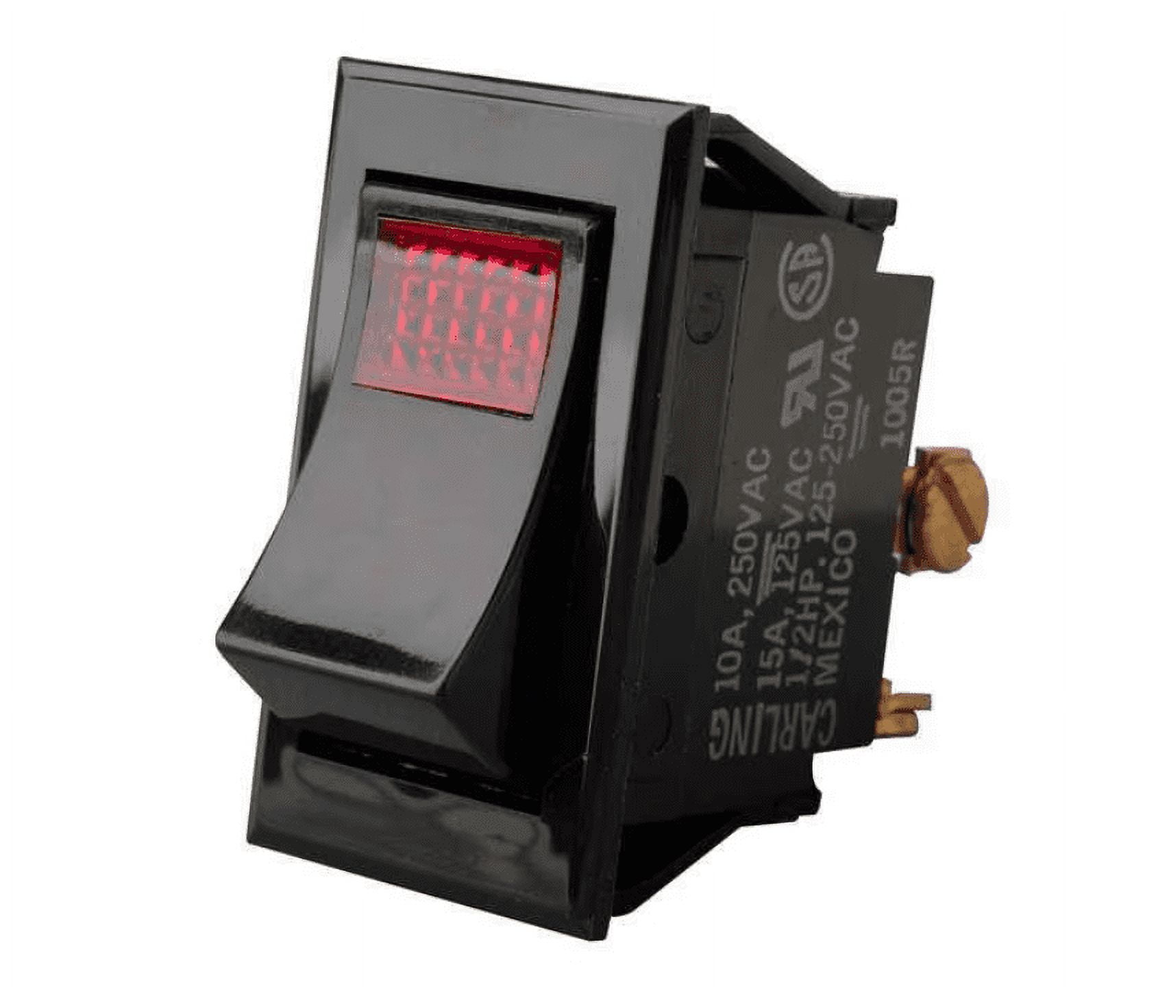 Lighted Rocker Switch, SPST, 3 Connections - Walmart.com