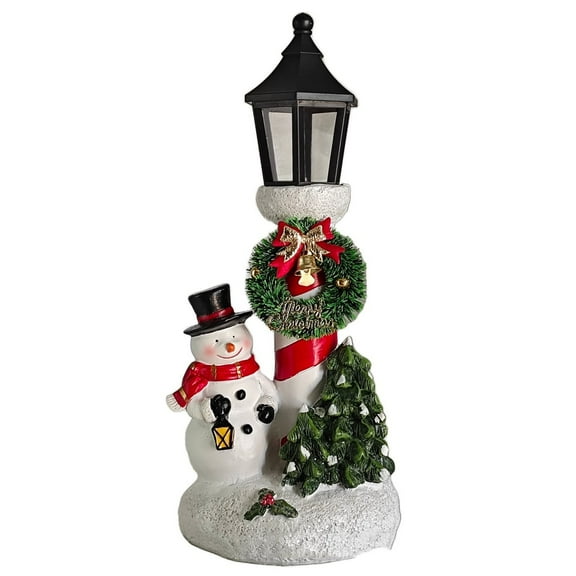 Lighted Santa Claus Lantern Figurine – Resin Christmas Old Man Decoration with Warm LED Light – Holiday Tabletop Statue for Fireplace, Tree, Party & Gift