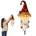thumbnail image 1 of Lighted Santa Hat Hanging Chandelier, 15.75" Plush Red Hat Holiday Light, Hat Hanging Decor with Glowing Tassels, Lightweight Festive Light for Indoor Outdoor, Front Porch Mantel Lighted Ornament,C, 1 of 6