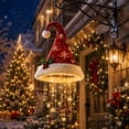 thumbnail image 1 of Lighted Santa Hat Hanging Chandelier, 3 Styles Warm LED Christmas Light,Sequined Cone Hanging Decor with Chime Star Tassel Set, Indoor Outdoor Porch Holiday Decor Gift for Patio Home, 1 of 9