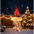 thumbnail image 1 of Lighted Santa Hat Hanging Chandelier, Pre Lit Christmas Santa Hat Decor with Warm LED Lights and Hanging Holiday Charms, Indoor Outdoor Covered Decor, 1 of 5