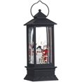 Lighted Snow Globe Lantern: 11 Inch, Black Holiday Water Lantern by RAZ ...