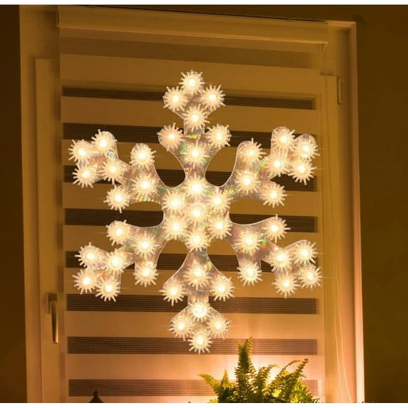 Lighted Snowflake Christmas Window Silhouette Decoration Outdoor Holiday Decoration