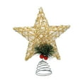 thumbnail image 1 of Lighted Star Christmas Tree Topper, Multicolor Iron Treetop Ornament with Built-in Lights, Festive Holiday Xmas Tree Decor for Indoor Outdoor, 1 of 5