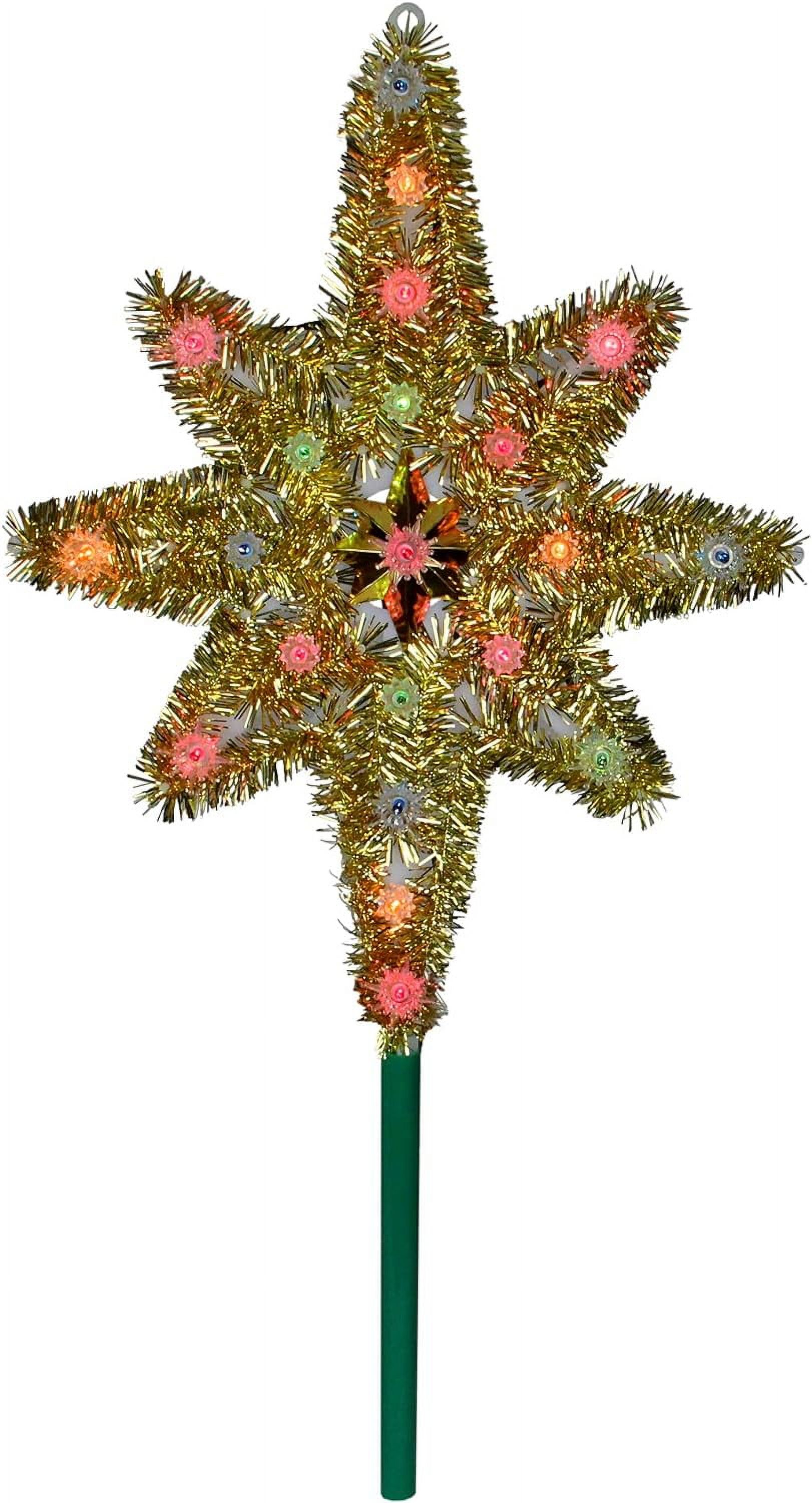 Lighted Star Of Bethlehem Christmas Tree Topper MultiColor Lights