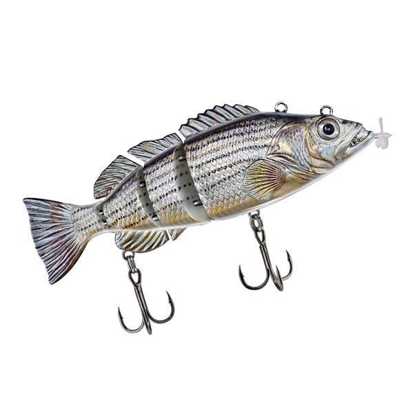 Lighted Swimbait Fishing Lure, Multi-Joint Hard Baits with Treble Hooks, Rechargeable USB Design for Early Casting