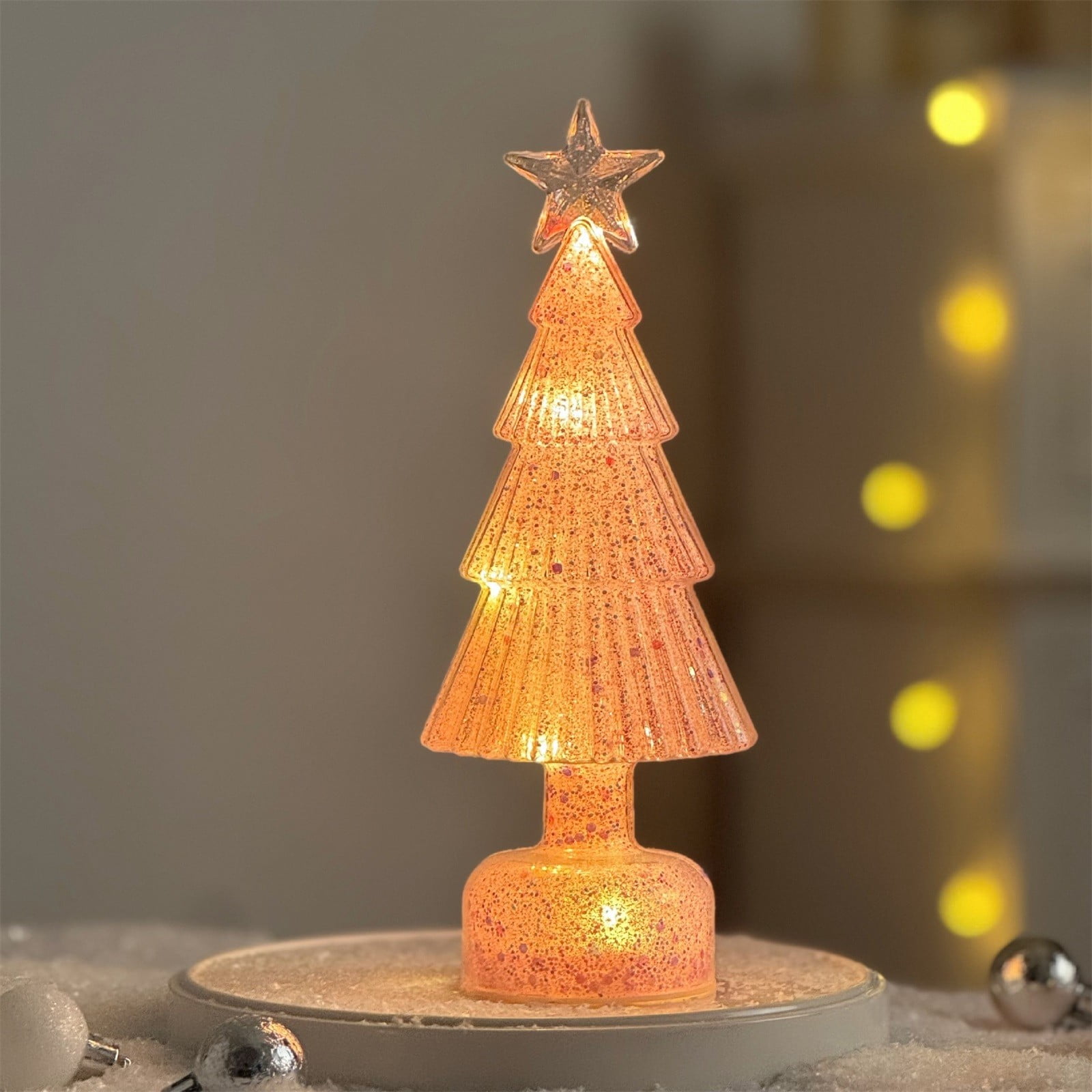 Lighted Tabletop Christmas Tree Decoration, LED Mini Xmas Tree with ...