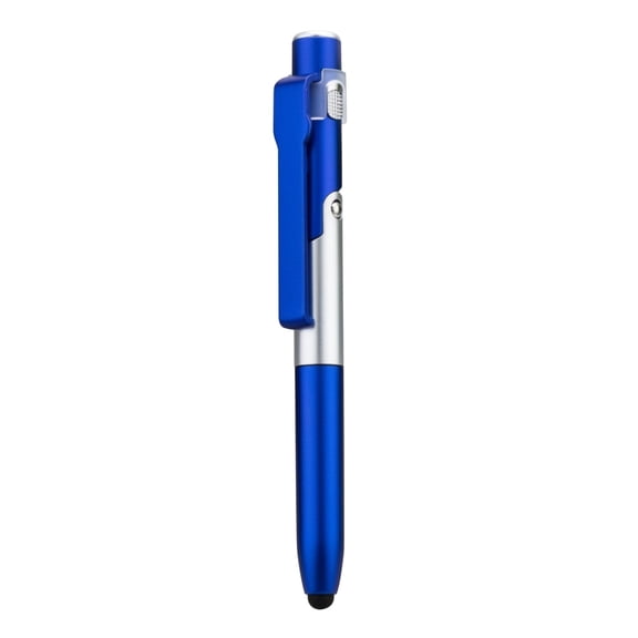 Lighted Tip Pen,Stylus Pen,Flashlight Writing Ballpoint Pens,3-in-1 Multi-use Touch Screen Pen with Phone/Tablet Holder for Smartphones Tablets,Bright Light for Writing in the Dark(5.4x0.4")(Blue)