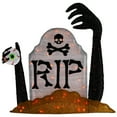 thumbnail image 1 of Lighted Tombstone Halloween Decoration - 36" - Black and Gray - Orange LED Lights, 1 of 7