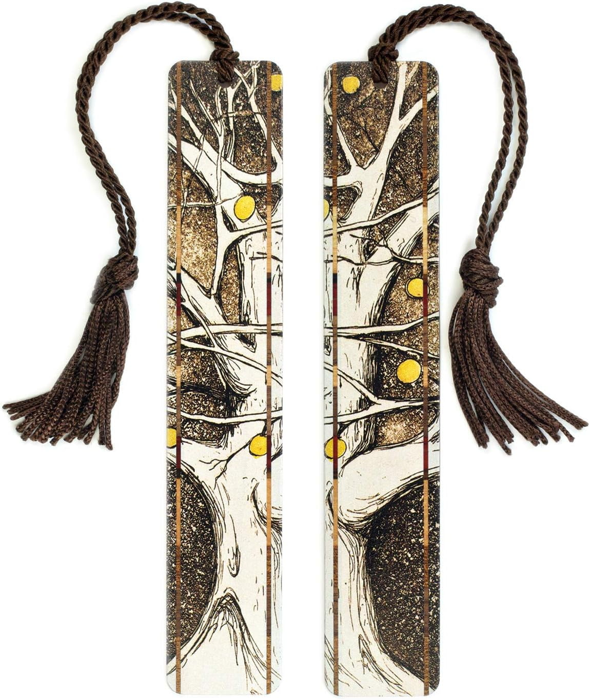 Lighted Tree Pair - Art by Christi Sobel - Wooden Bookmark - Made in ...
