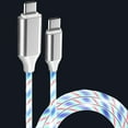 thumbnail image 1 of Lighted USB C to USB C Cable, 3A LED Light Up USB C Fast Charge Cord Compatible with iPhone 15/15 Pro/15 Plus/15 Pro Max/Samsung Galaxy and More (Colorful,3.3FT), 1 of 6