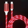thumbnail image 1 of Lighted USB C to USB C Cable, 3A LED Light Up USB C Fast Charge Cord Compatible with iPhone 15/15 Pro/15 Plus/15 Pro Max/Samsung Galaxy and More (Red,3.3FT), 1 of 9