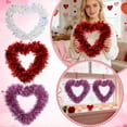 thumbnail image 1 of Lighted Valentine Heart Wreath,12 in Purple Red Heart Shaped Tinsel Wreath with LED Lights,Foil Hearts and Love Sign,Red Valentine's Wreath for Front Door,Valentines Day 3 Pcs, 1 of 8