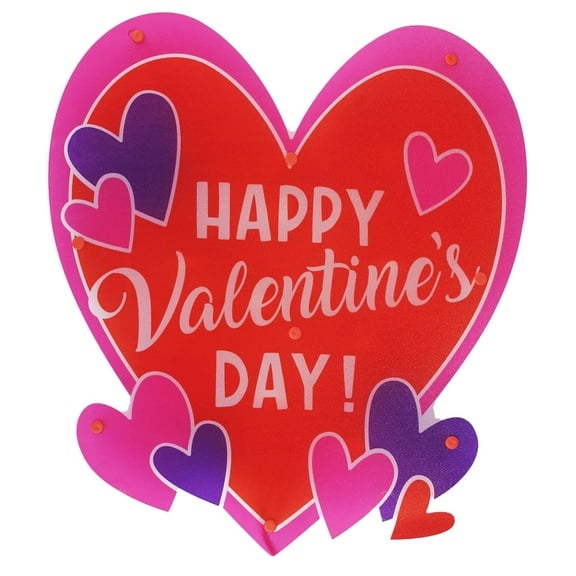 Lighted Valentine's Heart Window Decoration