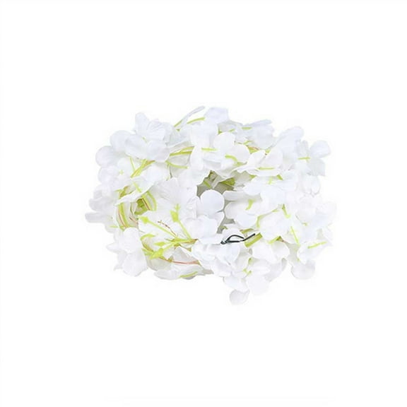 Lighted White Cherry Blossom Garland, 6.56FT Christmas Artificial Flower Vine with Lights Battery Operated for Mantle, Valentines, Wedding, Indoor Outdoor