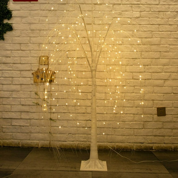 Lighted Willow Tree,Twinkling Tree,Lighted Trees For Outside Patio,3.9FT,Lighted Trees Weeping Trees With 180 Led Lights Light-Up Tree,Twig Tree Wedding Festival Home Garden Party.(USB)
