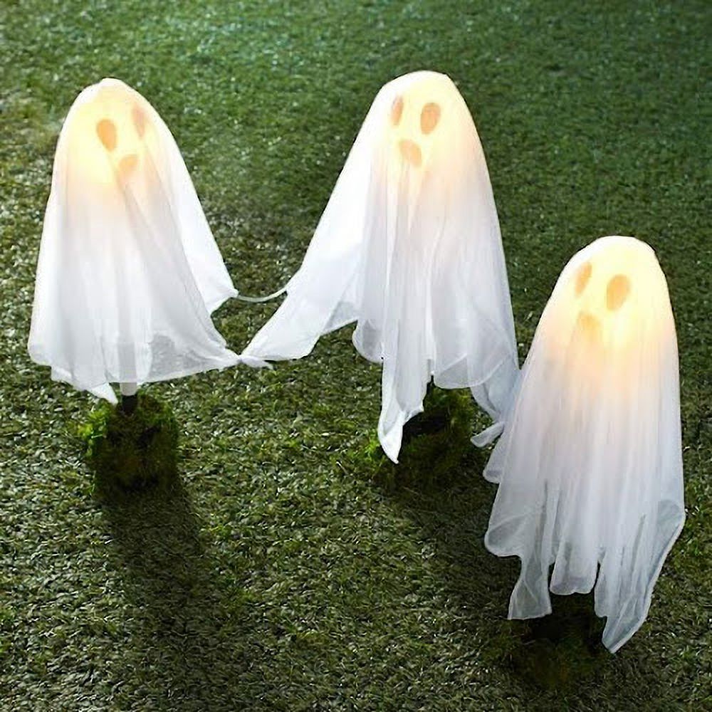 Lighted Yard GhostsSet of 3 Ghost Stakes