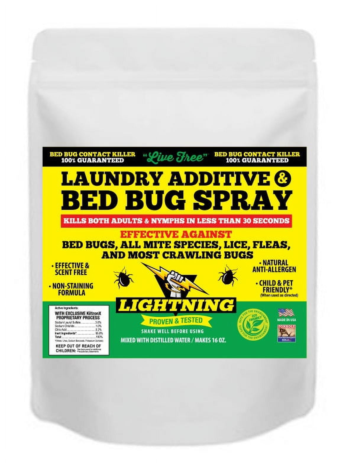 "Lightening" 30 second Bedbug Spray & Laundry Detergent Additive (2 )32
