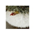 thumbnail image 1 of 24 Inch Faux Fur Christmas Tree Skirt White Plush Skirt for Merry Christmas Party Christmas Tree Decoration, 1 of 7