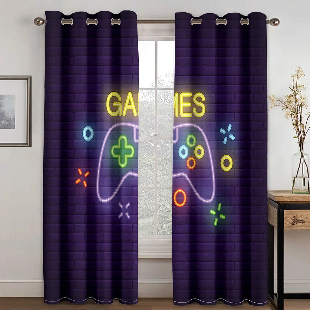 Lightening Game Cool Gamepad Switch Boy Window Curtains Blinds For ...