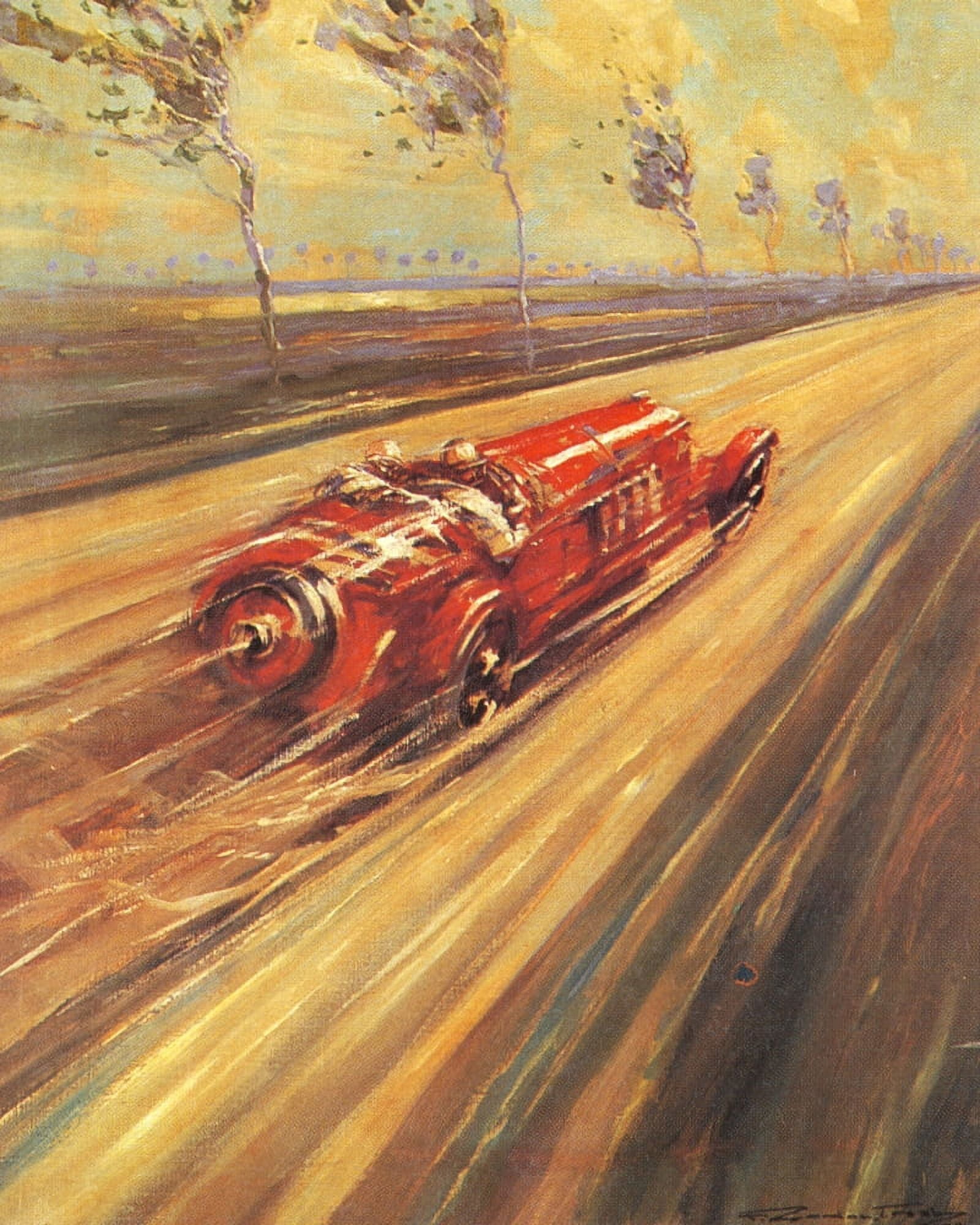 Lightening Speed (From Autocar) Canvas Art - Frederick Gordon Crosby (18 x 24)