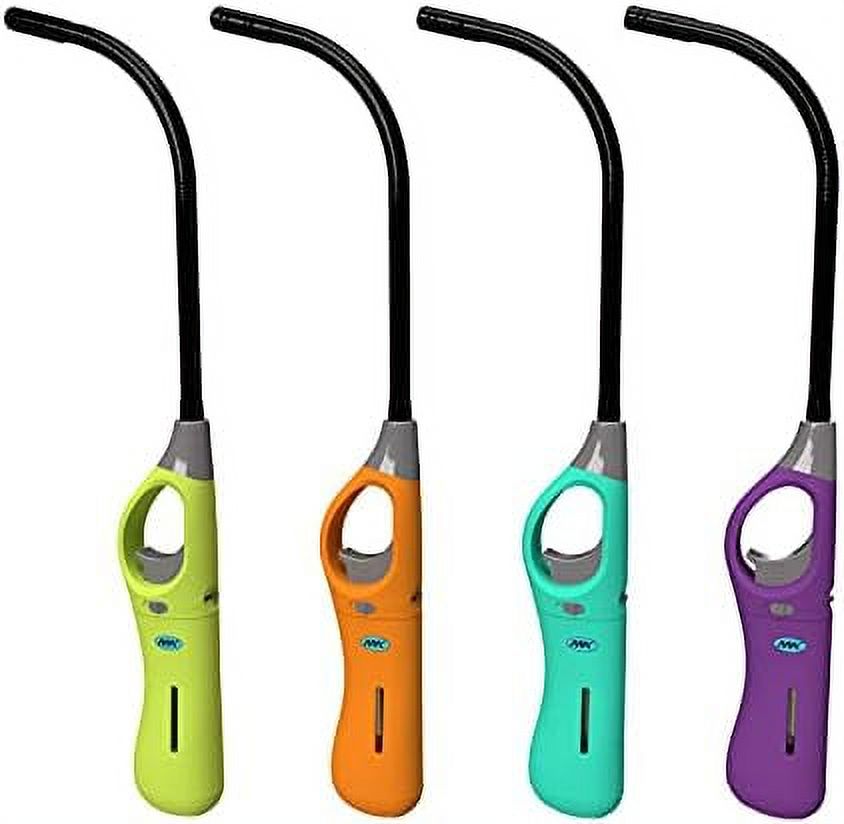 Lighter, 4 Pcs Assorted Colors Candle Lighter, Long Neck Lighter, for