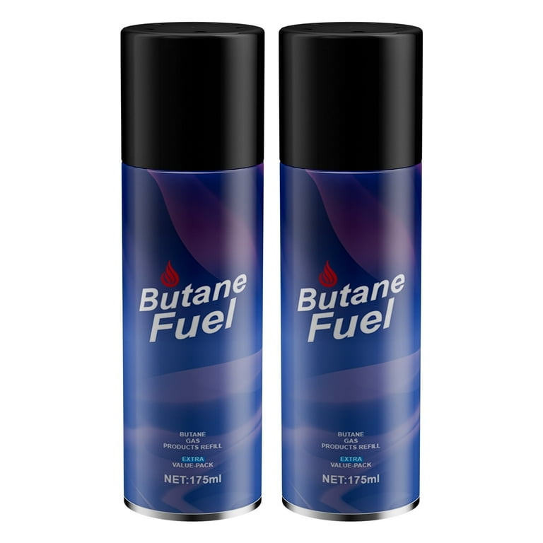 Lighter Butane Refill Canister, Premium Butane Fuel 175 ml, 99.99% Pure  Butane Gas Refill for Torch Lighter (2 Can)