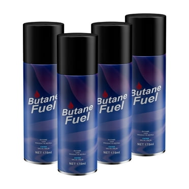 Lighter Butane Refill Canister, Premium Butane Fuel 175 ml, 99.99% Pure Butane Gas Refill for Torch Lighter (4 Can)