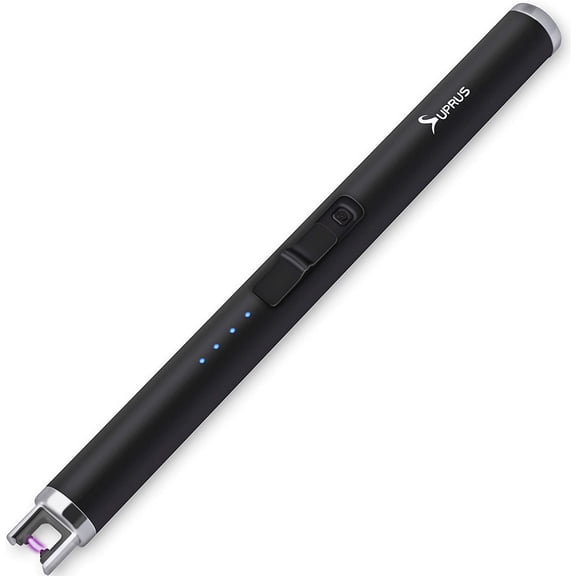 Lighter Electric Candle USB Type C Rechargeable with Upgraded LED Battery Display Safety Switch Flameless Plasma Windproof for Coo BBQs Fireworks