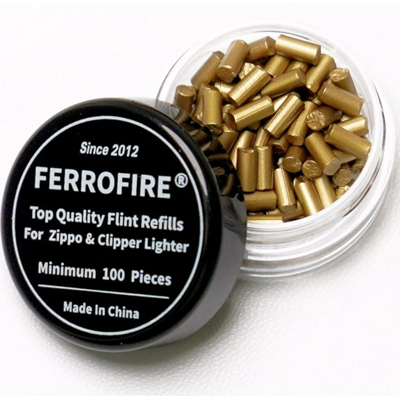 Lighter Flints Pack of 100 Universal Flint Refills Compatible with Zippo and Clipper Lighters Bottle Packing