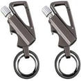 thumbnail image 1 of Lighter, Permanent Match Infinity Lighter with Multitool Keychain Bottle Opener, Permanent Match Infinity Lighter, Keychain Match Strike, Suitable for Travel (Black, 2pc), 1 of 6