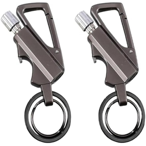 Lighter, Permanent Match Infinity Lighter with Multitool Keychain Bottle Opener, Permanent Match Infinity Lighter, Keychain Match Strike, Suitable for Travel (Black, 2pc)