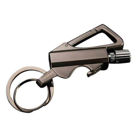 Lighter - Permanent Match Infinity Lighter with Multitool Keychain Bottle Opener (Black)