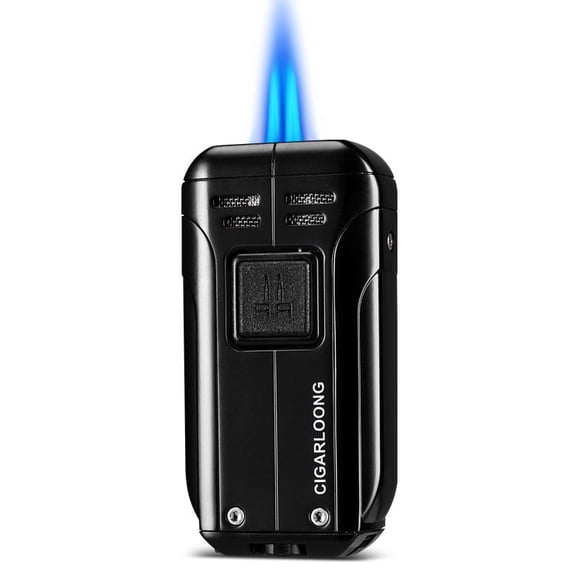 BBSISGO Adjustable Windproof Straight Cigar Lighter Packaging, Black