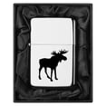 thumbnail image 1 of Lighter in Black Silk Lined Gift Box Moose (Chrome), 1 of 1