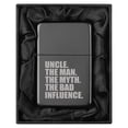 thumbnail image 1 of Lighter in Black Silk Lined Gift Box Uncle The Man The Myth The Bad Influence Funny Gift for Uncle (Black), 1 of 1