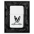 thumbnail image 1 of Lighter in Black Silk Lined Gift Peeking Boston Terrier Dog (Chrome), 1 of 1