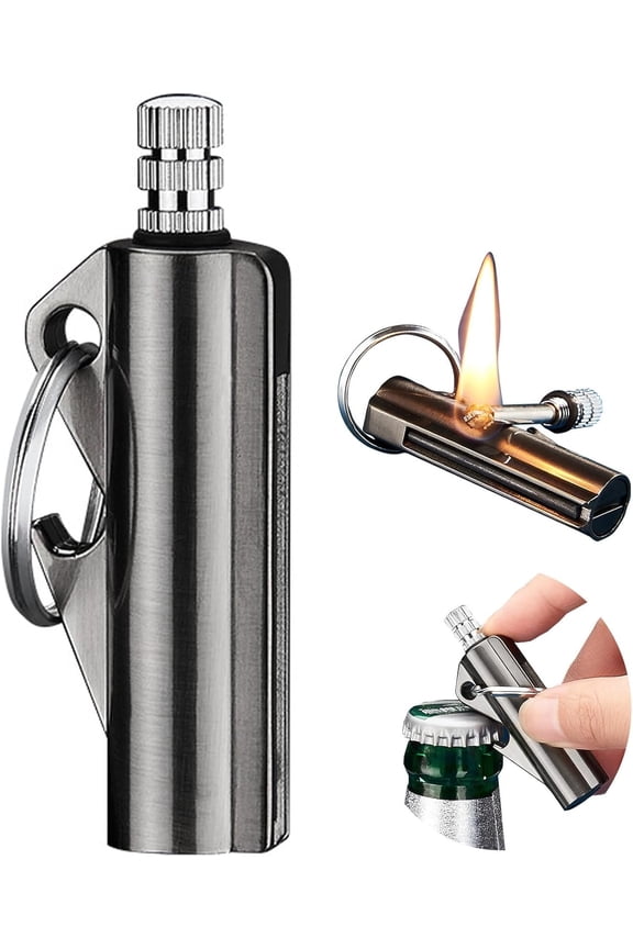 Lighters for Candle,Cool Lighter,Waterproof Times Match Keychain Metal Lighter Compact Portable Multifunctional Match Beer Open Match,Electric Candle Lighter,Without Gas(1pc 3in)