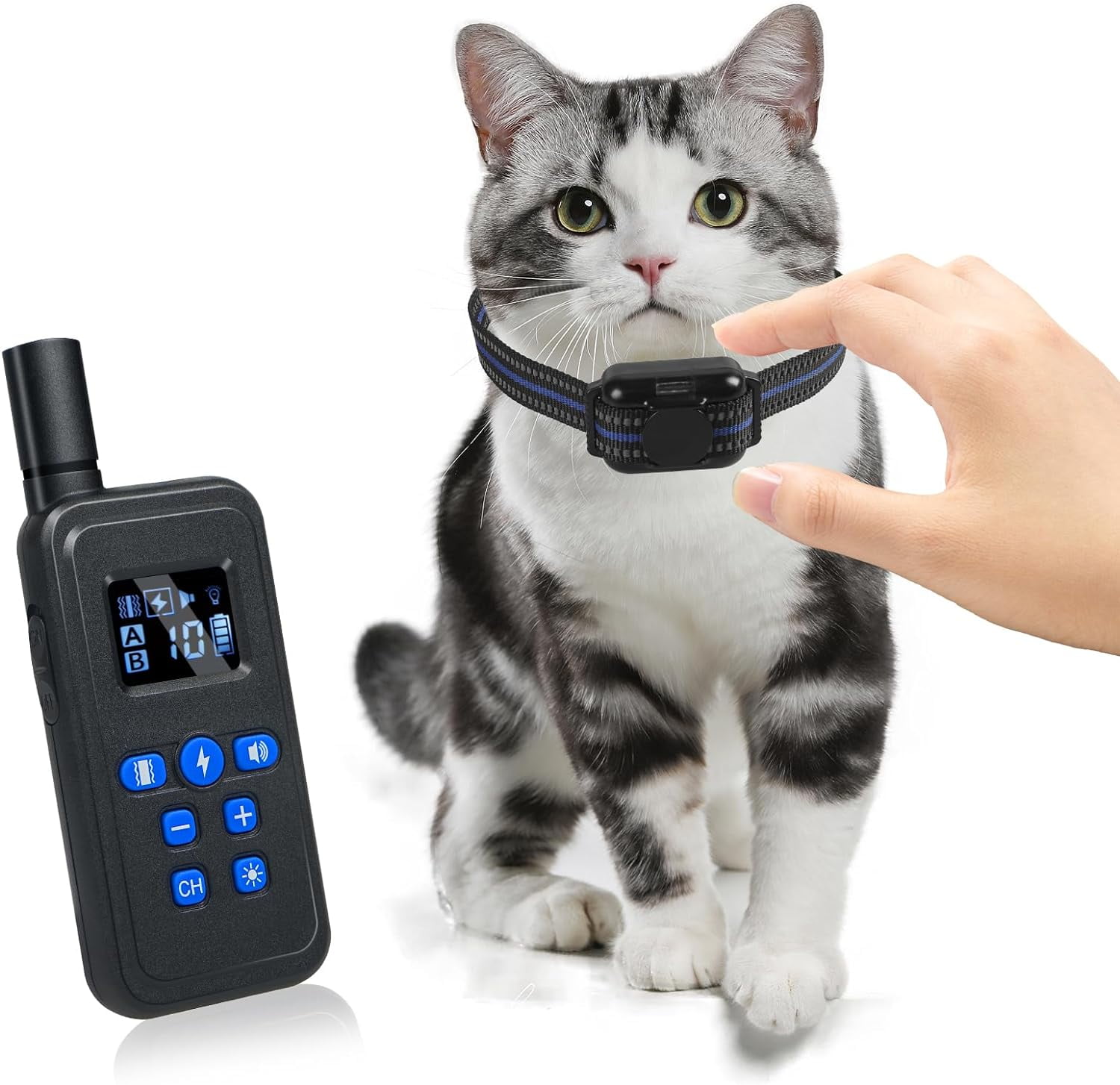 Lightest Cat Training Collar, Cat Safe Shock Collar with Shock