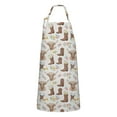 thumbnail image 1 of Lightgray Highland Cow Boot Flower Pattern Apron-Garden Aprons for Women with Pockets-Cotton Linen Waterproof Kitchen Cooking Gardening Aprons Adjustable for Kitchen,Cooking,BBQ and Salon 33x27 Inch, 1 of 7